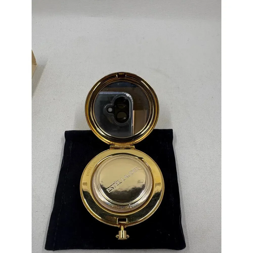 Vtg Estée Lauder Gold Compact Charm - Lucidity